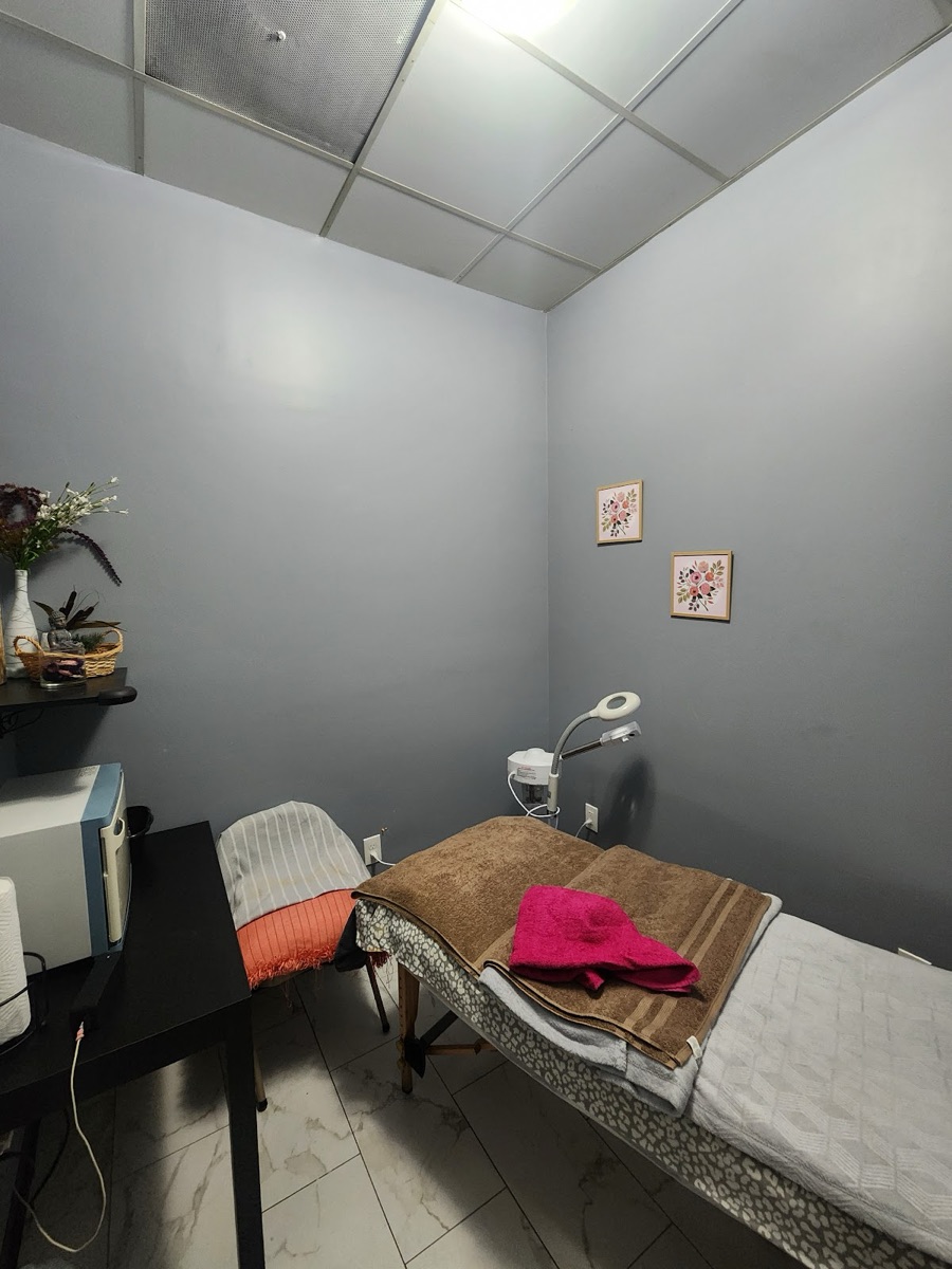 Private facial treatment room at CS Salon